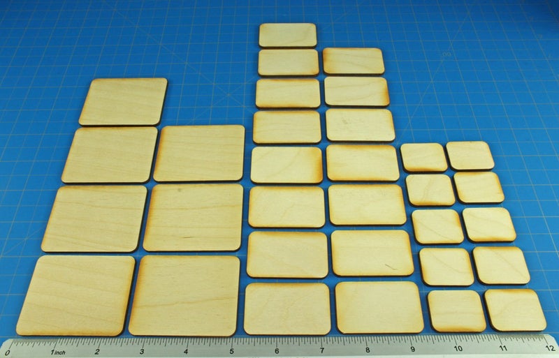 ليتكو مجموعة قاعدة مصغرة من LITKO | متوافق مع لهيب الحرب | صغير 1x1.25 | متوسطة 1.25x2 | كبير 2x2.5 بوصة | خشب رقائقي مقطوع بالليزر 3 مم (32 حزمة FoW) - Image 2